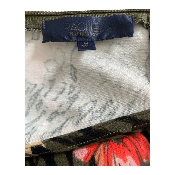 RACHEL Rachel Roy Floral Zebra/Floral Print Halter Midi Dress - Bold & Beautiful - Picture 3 of 4